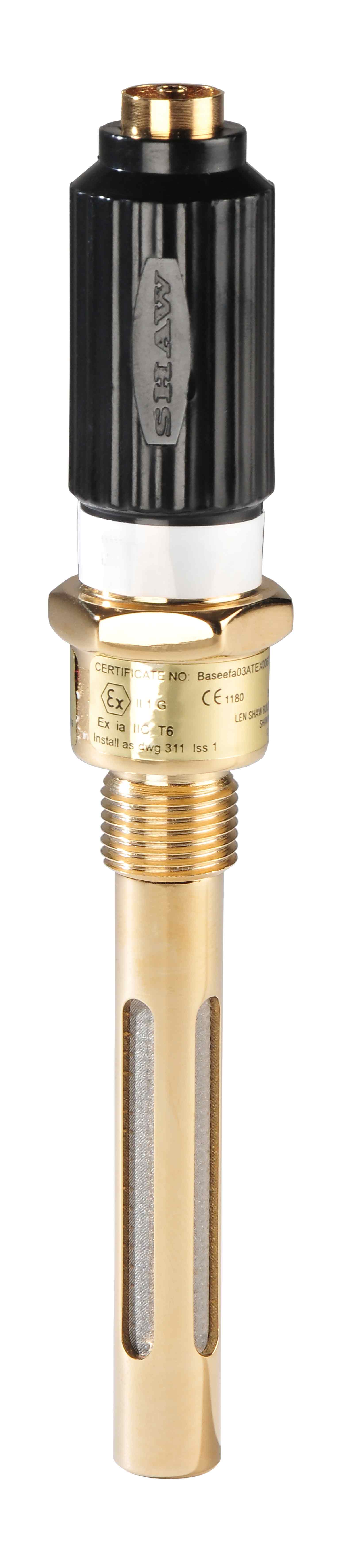 Shaw moisture sensor, intrinsically safe and available in various ranges, overall range 120 degrees Celsius to +20 degrees Celsius dewpoint