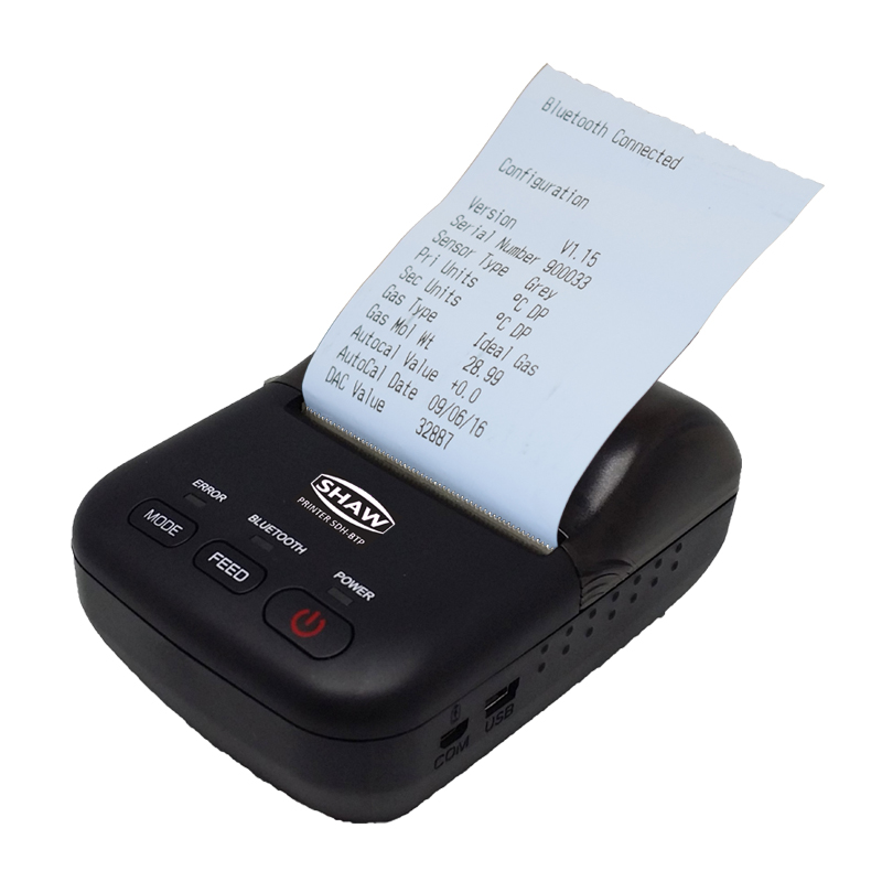 Bluetooth printer suitable for hand held dew point meters