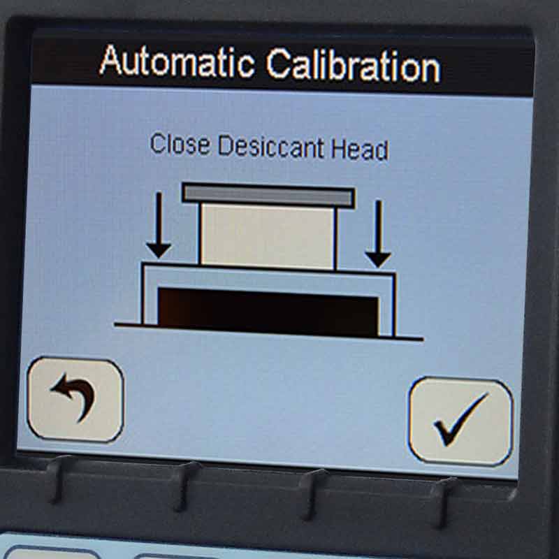 Automatic dew point calibration of SHAW handheld portable dew point meter