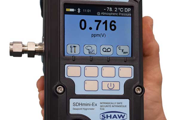 Intrinsically safe SHAW SDHmini-Ex hand held dewpoint meter