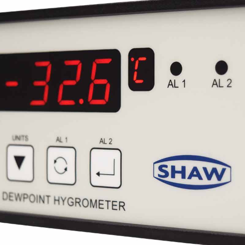 dew point hygrometer, dew point transmitter, dewpoint measurement, trace moisture, Shaw Moisture Meters AcuTrak
