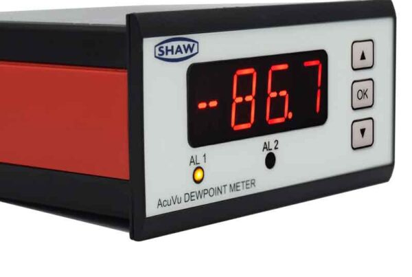 SHAW AcuVu compact indicator, designed to meet the stringent demands of industrial applications. Fully compatible with the SHAW AcuDew 4-20 mA dew point transmitter, Exd flame proof enclosure