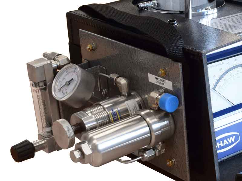 SU3 sample system attached to the SADP analogue portable dewpoint meter